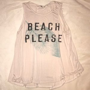 Open back  Beach tank top